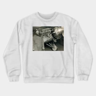 Lindbergh with his airplane, 1928 (H412/0396) Crewneck Sweatshirt